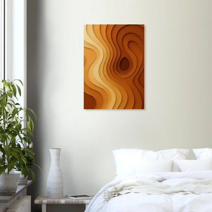Minimalistiska Jordtoner – Modern Vågkonst Poster i Flera Storlekar