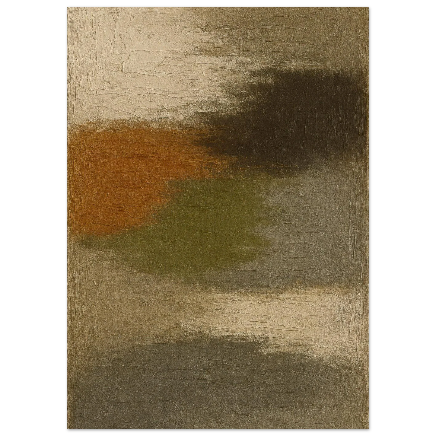 Abstract Earth Tones Textured Art Print – Organic Modern Wall Decor Poster in 29 Sizes