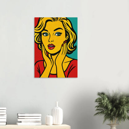 Pop Art Poster: Retro Glamour Wall Art in Vibrant Hues, Available in Various Sizes