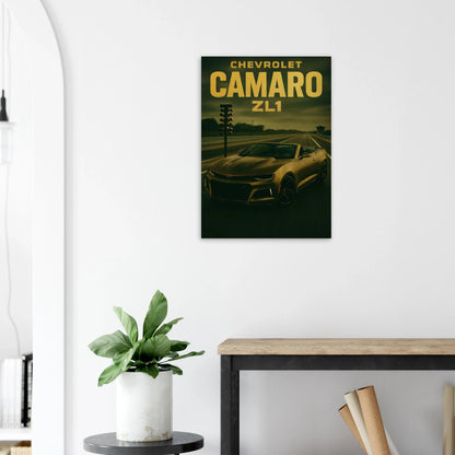 Chevrolet Camaro ZL1 Golden Hour Drive Poster – Iconic Muscle Car Wall Art