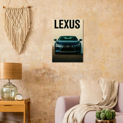Lexus RC Performance Poster - Blå Sportbil Konsttryck