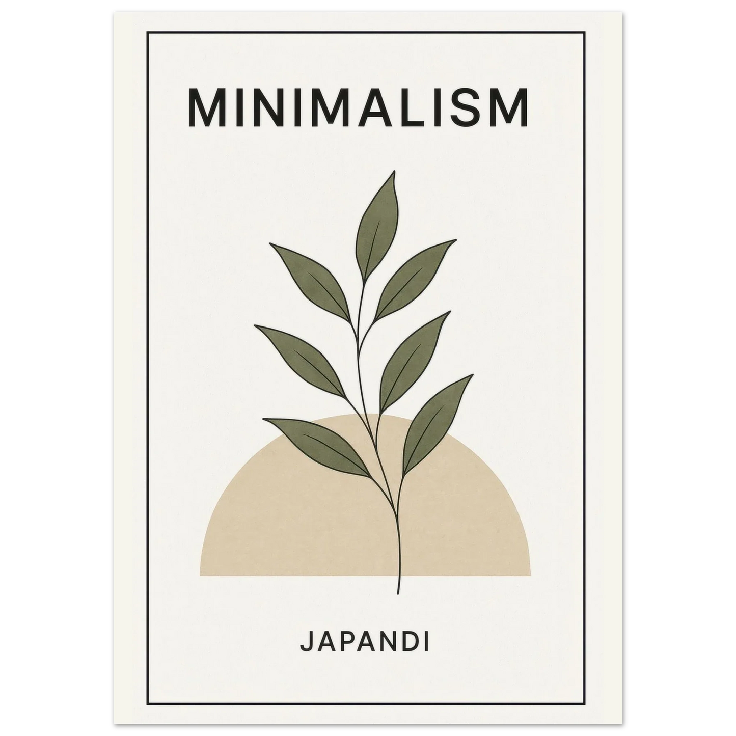 Japandi Minimalism Botanical Leaf Art Print – Elevate Your Space with Serene Design