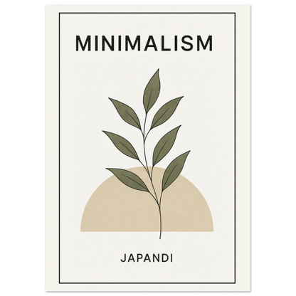 Japandi Minimalism Botanical Leaf Art Print – Elevate Your Space with Serene Design