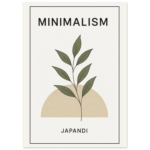 Japandi Minimalism Botanical Leaf Art Print – Elevate Your Space with Serene Design
