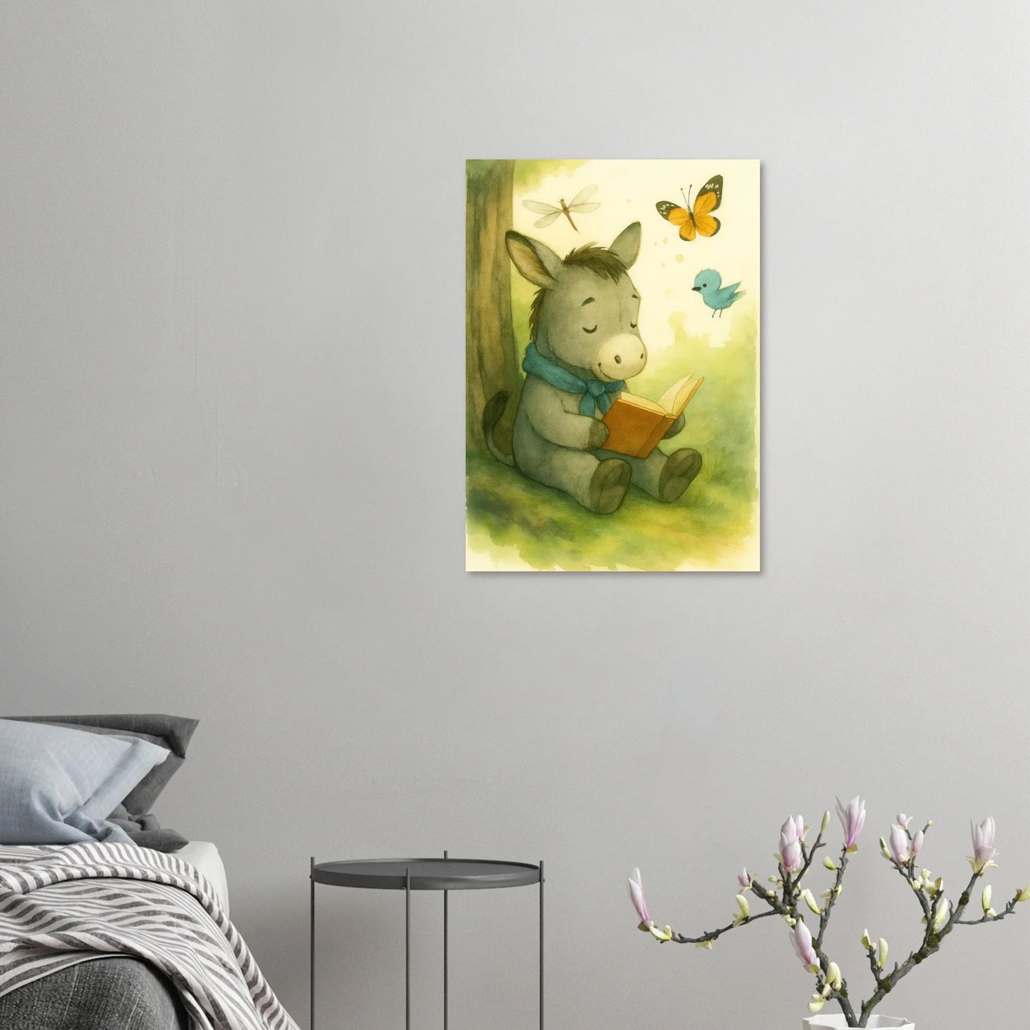 Little Donkey's Quiet Corner: Enchanting Storytime Art Print