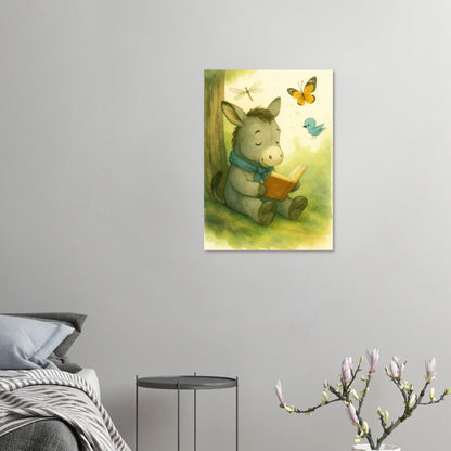 Little Donkey's Quiet Corner: Enchanting Storytime Art Print