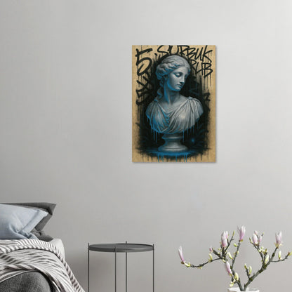 Neon Drip Graffiti Bust Poster - Modern Classic Wall Art in Various Sizes