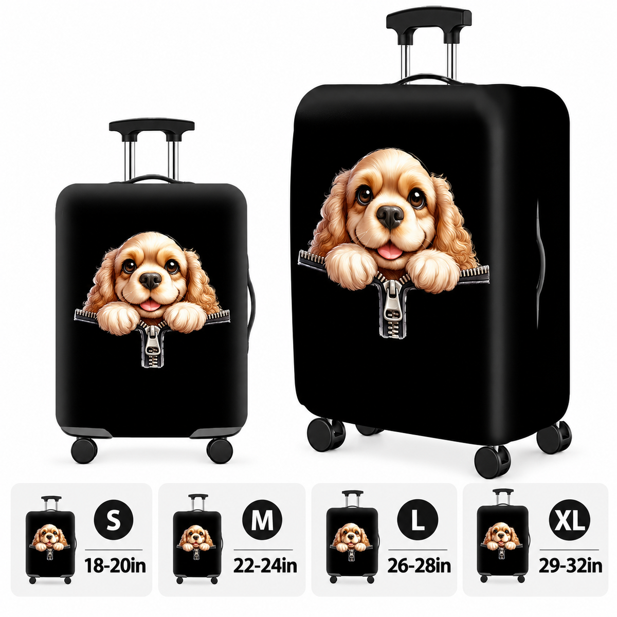 Printed Stretch Suitcase Cover