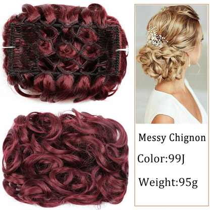 Curly Comb-In Bun Hairpiece