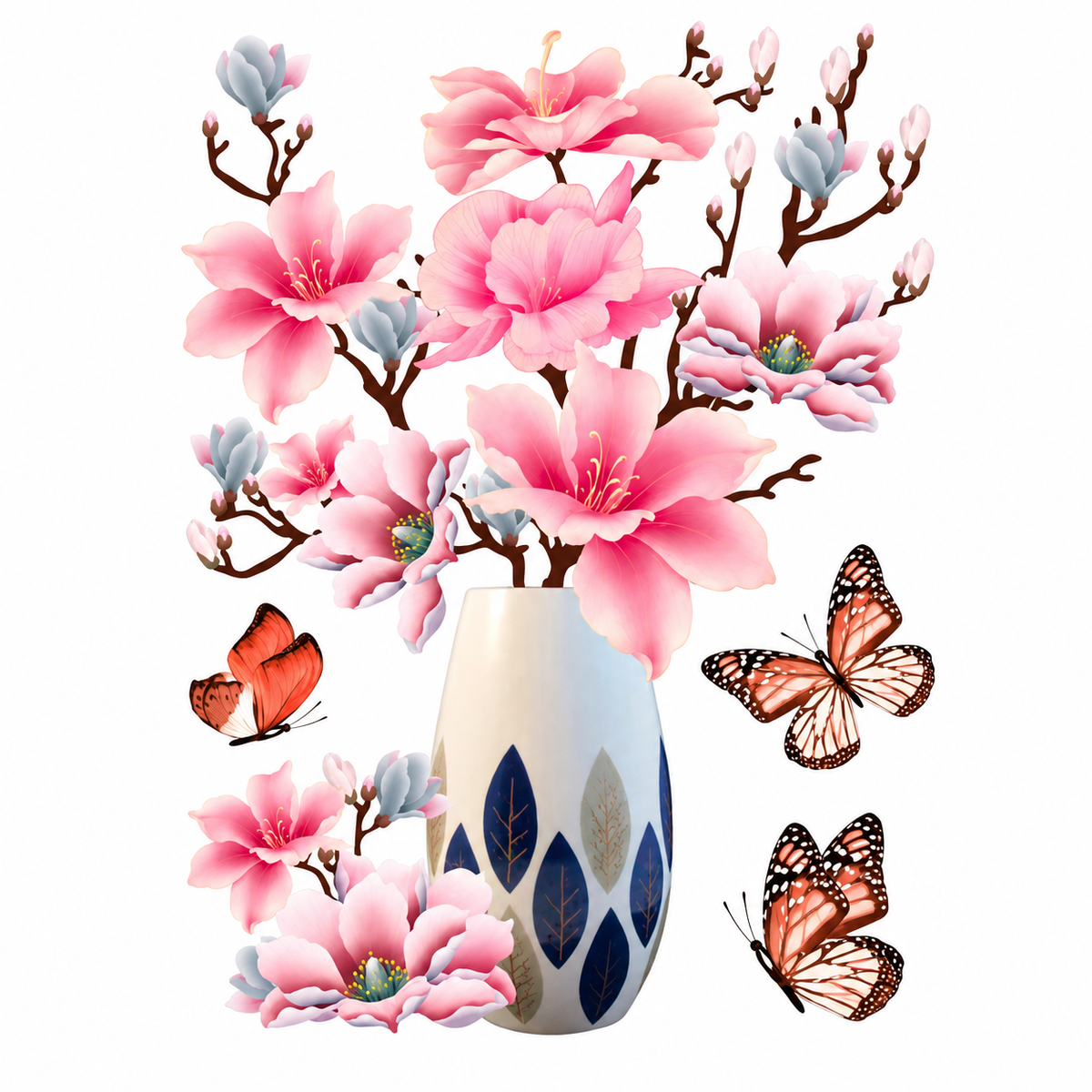 Floral Vase Wall Decal