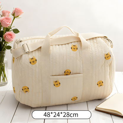 Large Cotton Travel and Diaper Bag
