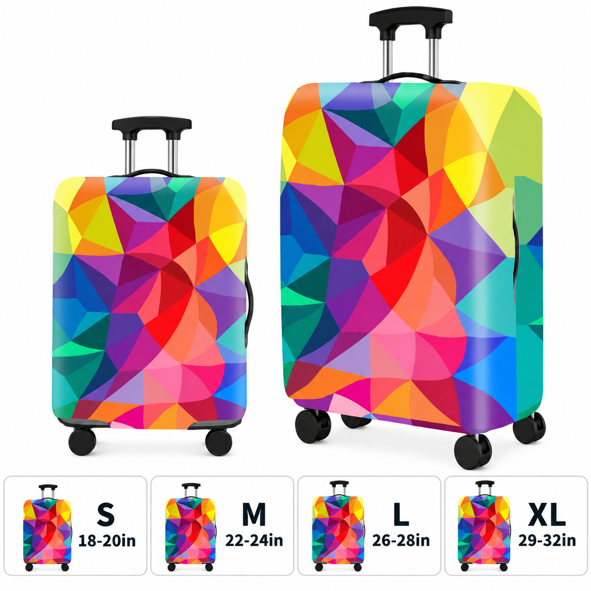 Printed Stretch Suitcase Cover