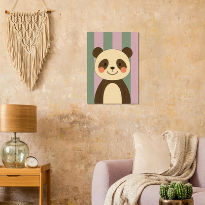 Söt Panda Konsttryck – Charmig och Lekfull Konst för Barnrummet, Tillgänglig i Flera Storlekar