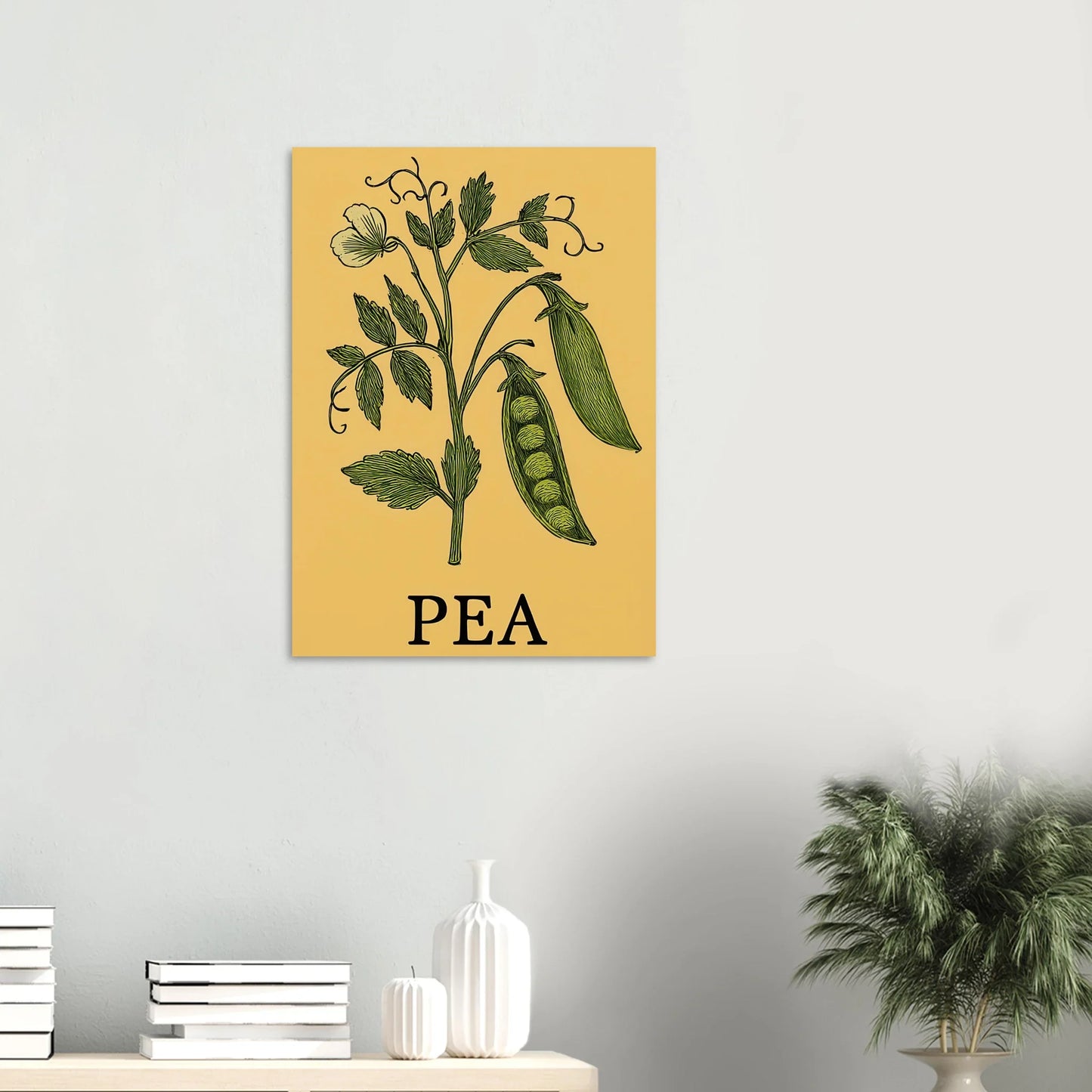 Frukter Pea Pod Print: En tidlös botanisk poster för ditt hem