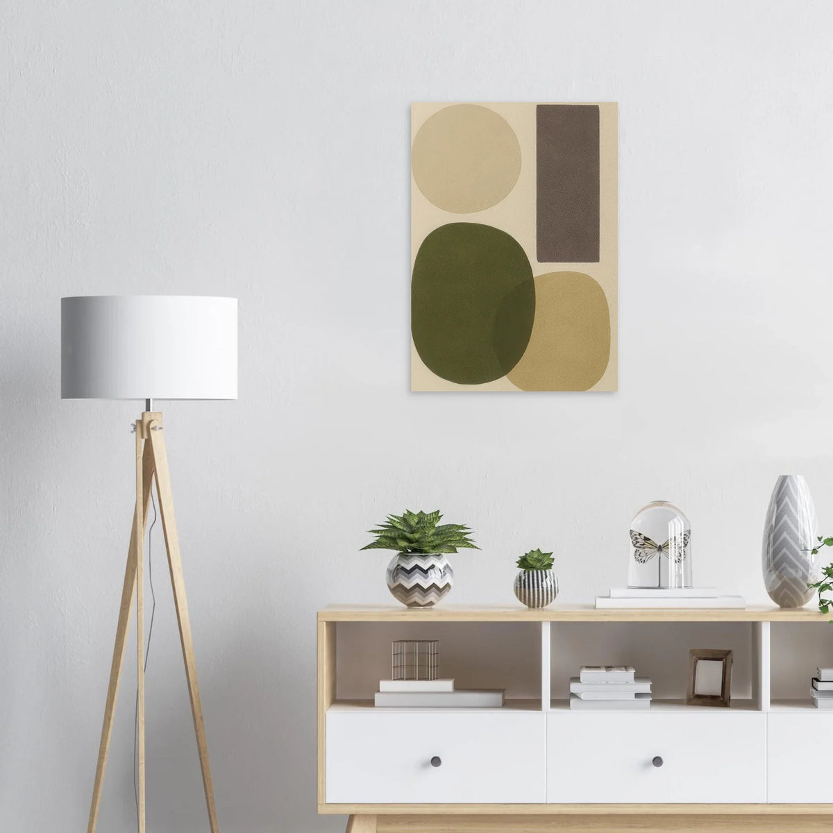 Abstrakt Minimalistisk Jordnära Geometrisk Affisch
