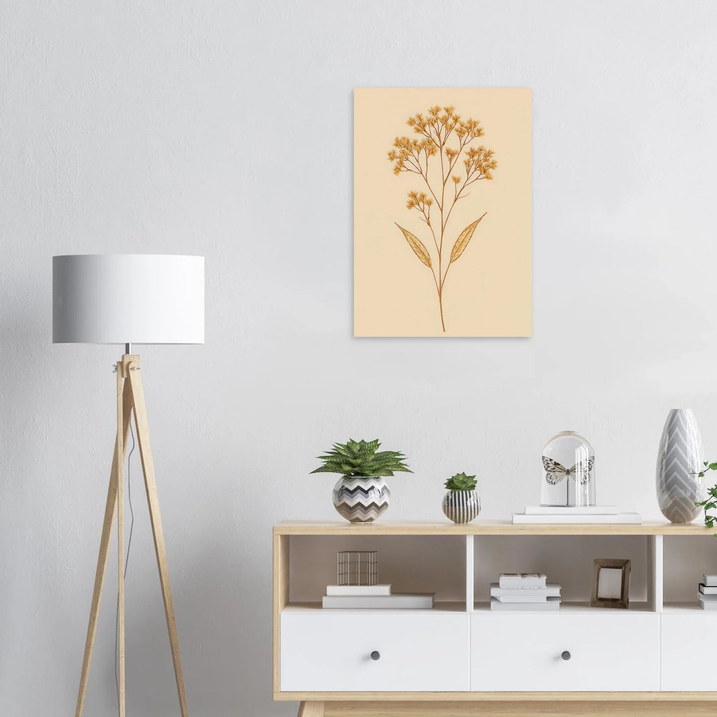 Frukter – Golden Botanical Print on Premium Semi-Gloss Poster