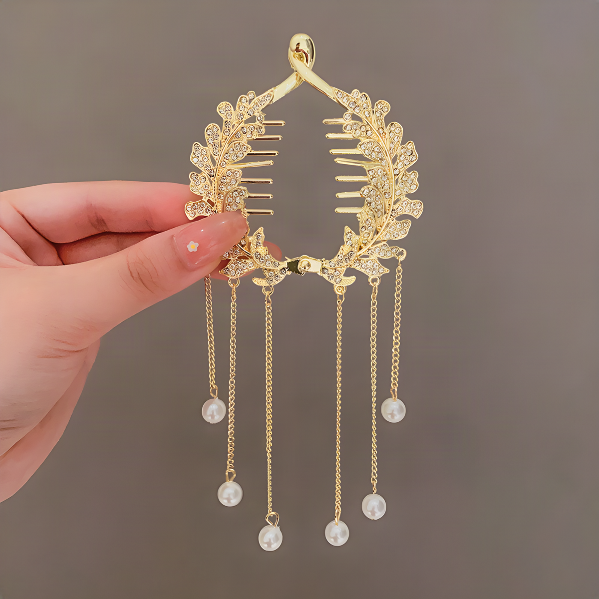 Decorative Hinged Ponytail Hair Clips