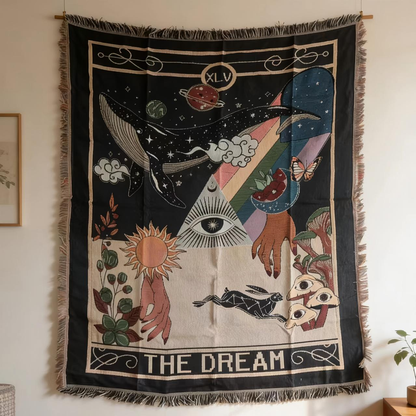 Illustrated Woven Throw Blanket