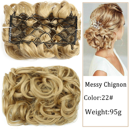 Curly Comb-In Bun Hairpiece