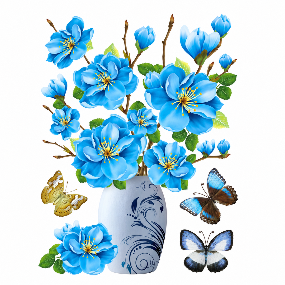 Floral Vase Wall Decal