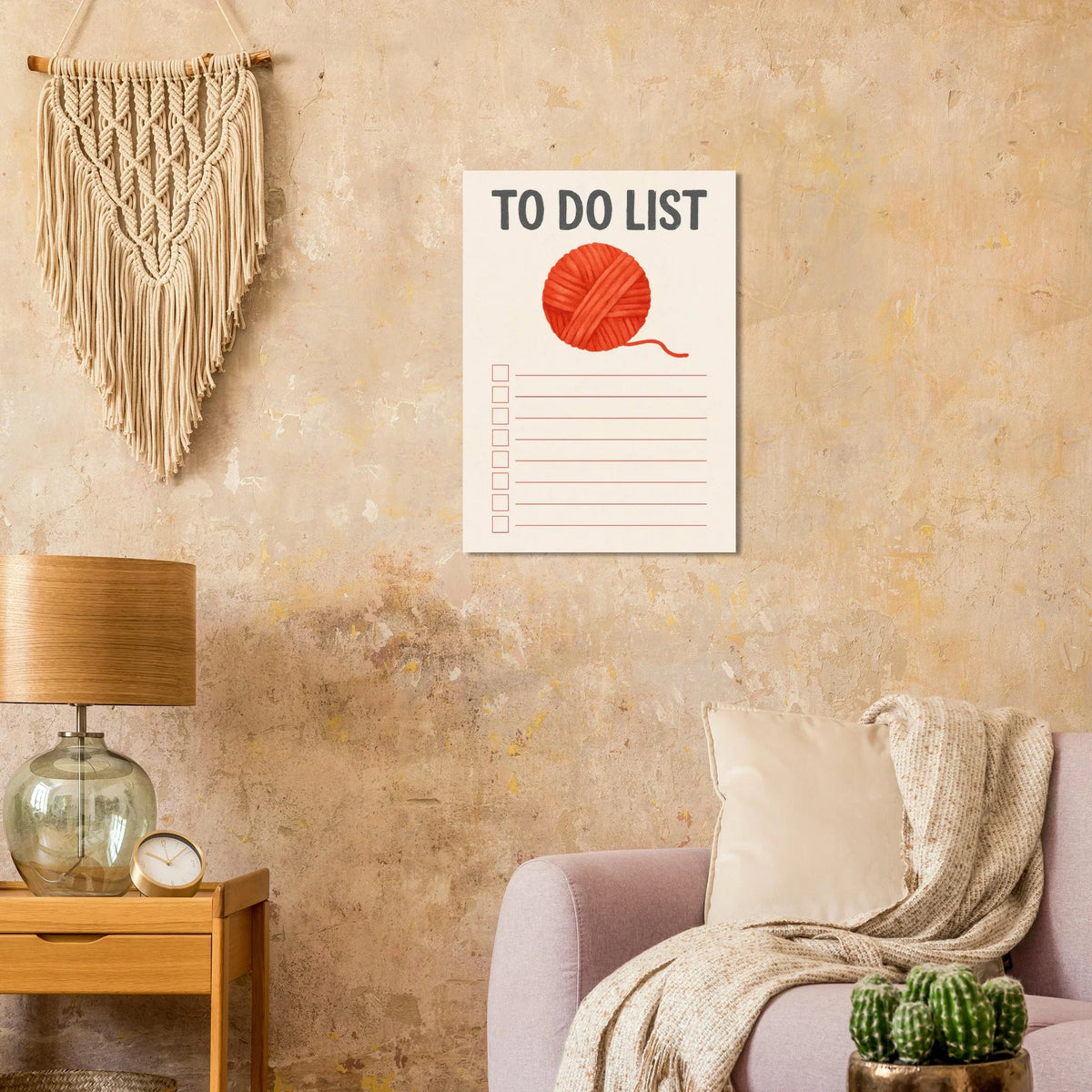 Garnnystan Att Göra-Lista Poster – Livlig Väggkonst för Hantverksälskare