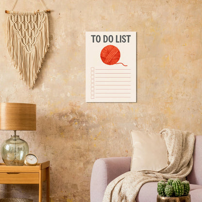 Garnnystan Att Göra-Lista Poster – Livlig Väggkonst för Hantverksälskare