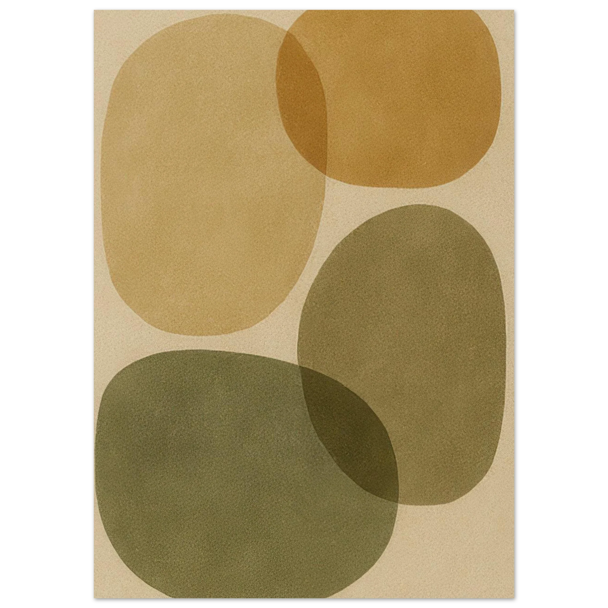 Minimalist Organic Shape Art Print – Earth Tones Abstract Poster