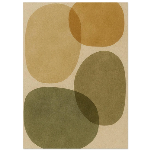 Minimalist Organic Shape Art Print – Earth Tones Abstract Poster