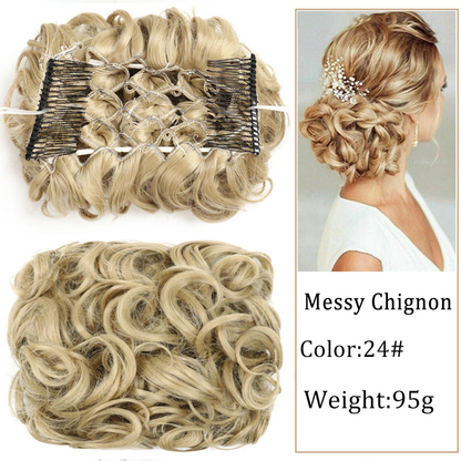 Curly Comb-In Bun Hairpiece