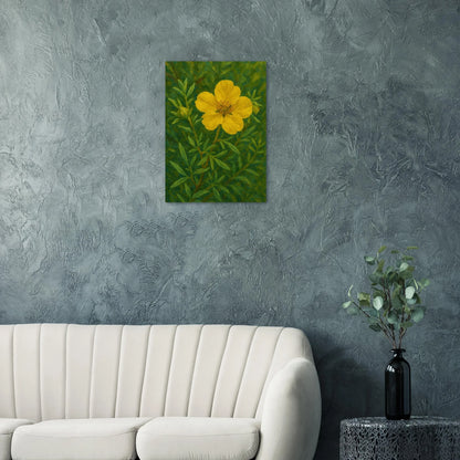 Vibrant Yellow Blossom Art Print – Golden Bloom Poster for Bright Spaces