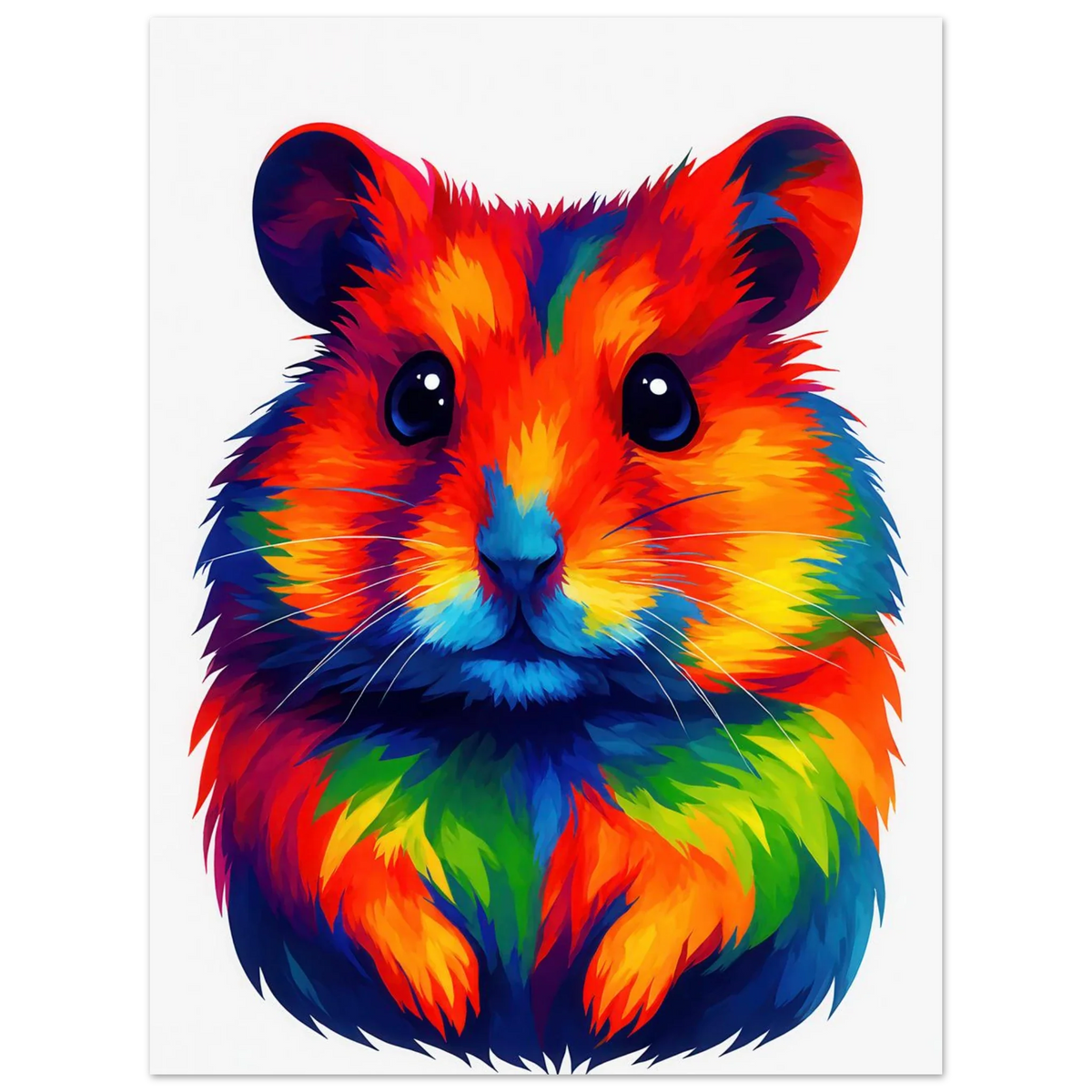 Djur: Vibrant Pop Art Hamster Poster - Colorful & Expressive Wall Art in Various Sizes