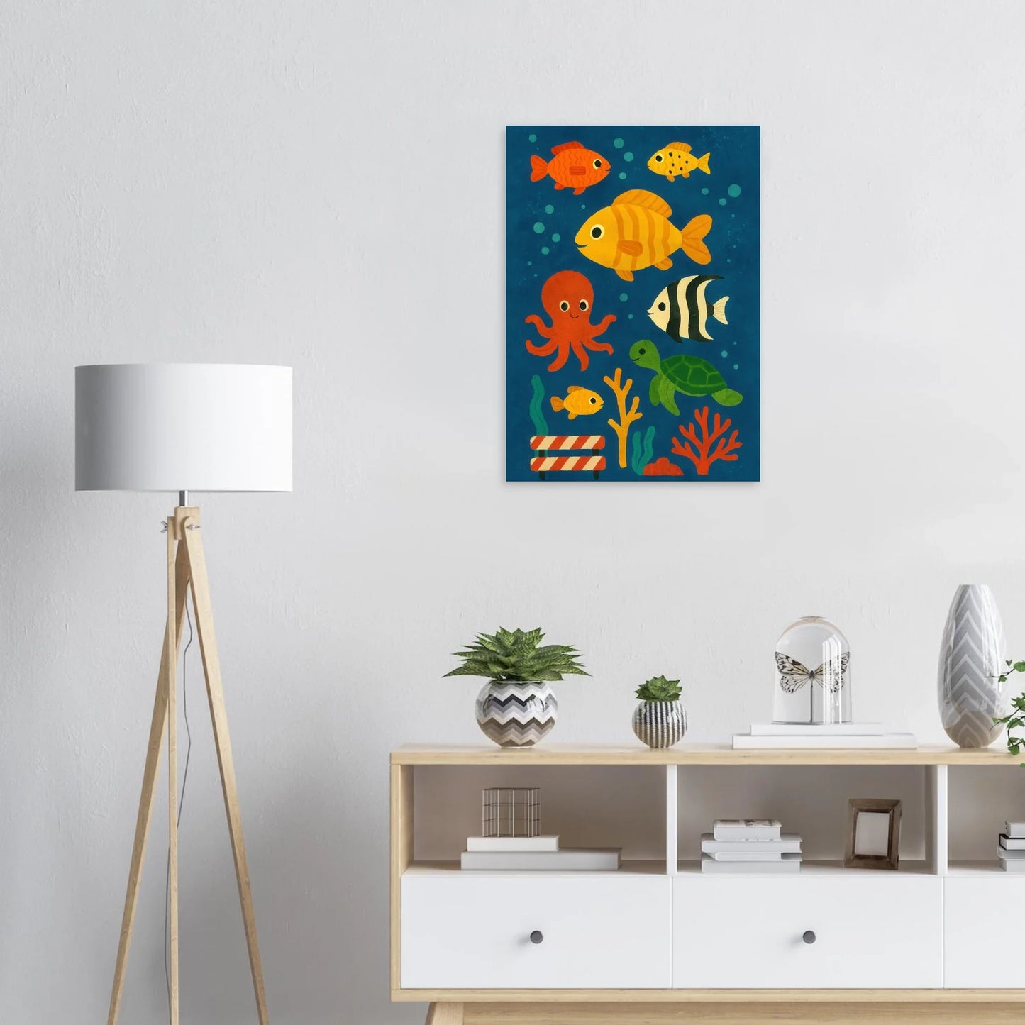 Ocean Friends: Colorful Under-the-Sea Adventure Print in Various Sizes