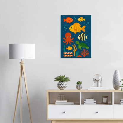 Ocean Friends: Colorful Under-the-Sea Adventure Print in Various Sizes