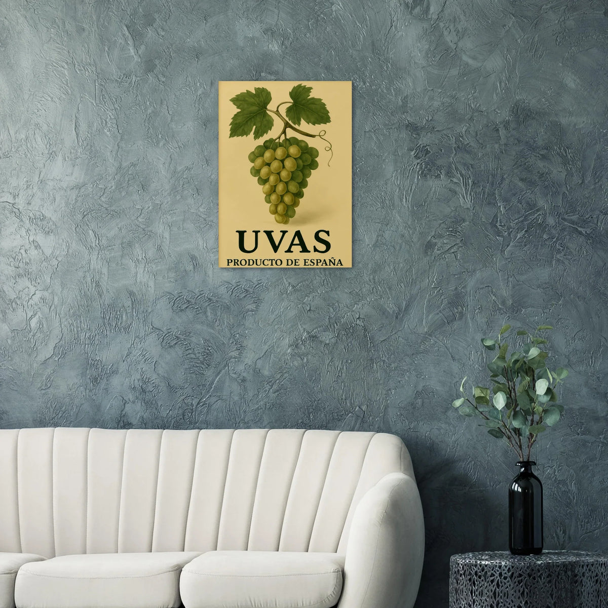 Vintage "Uvas" Product of Spain Poster - Classic Vineyard Wall Art Print for Your Home