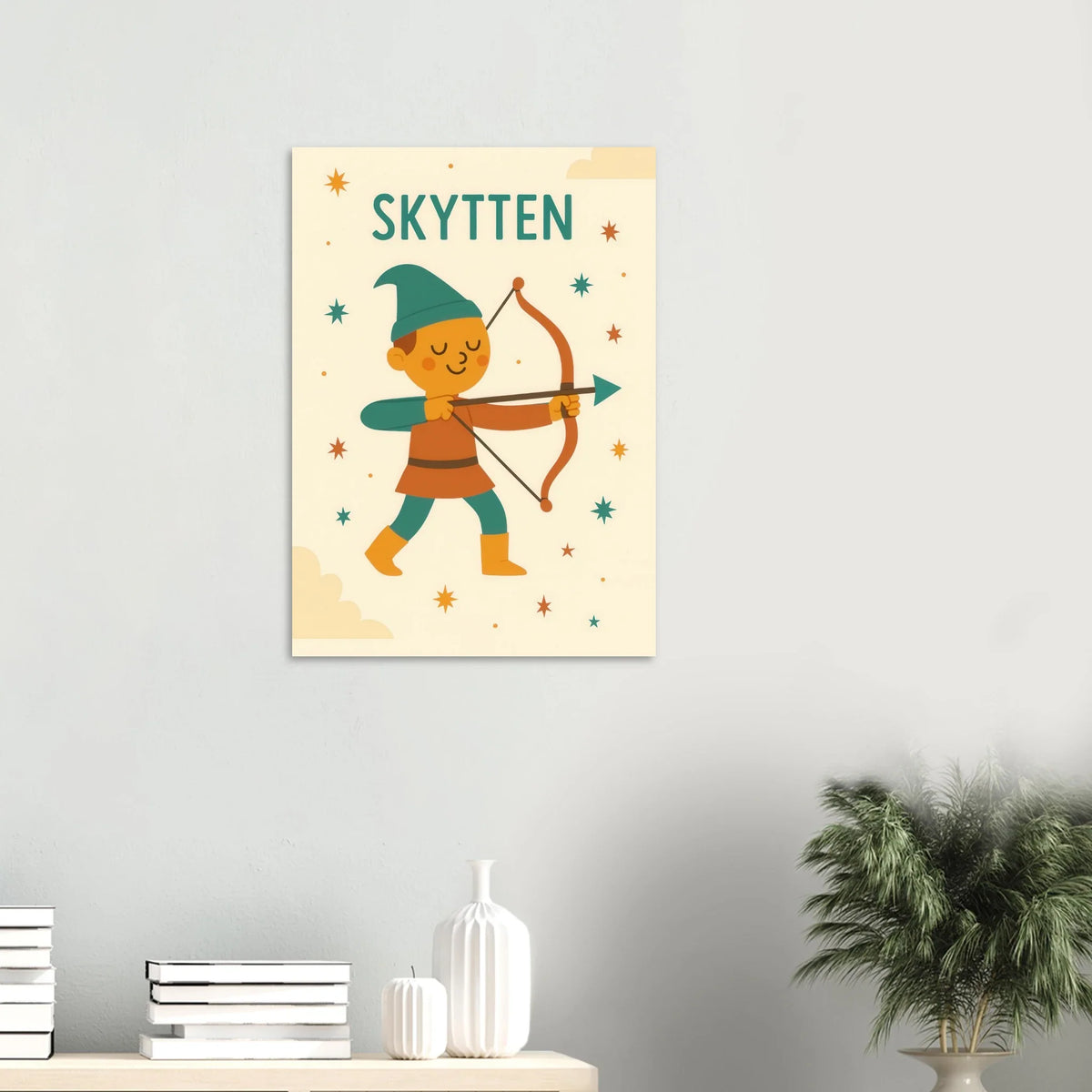 Sagittarius Archer Zodiac Art Print – Whimsical Nursery & Kids Room Decor in Various Sizes