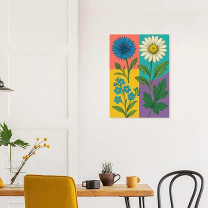 Frukter Botanisk Konsttryck - Livfulla Blomster på Halvblankt Premiumpapper i Flera Storlekar
