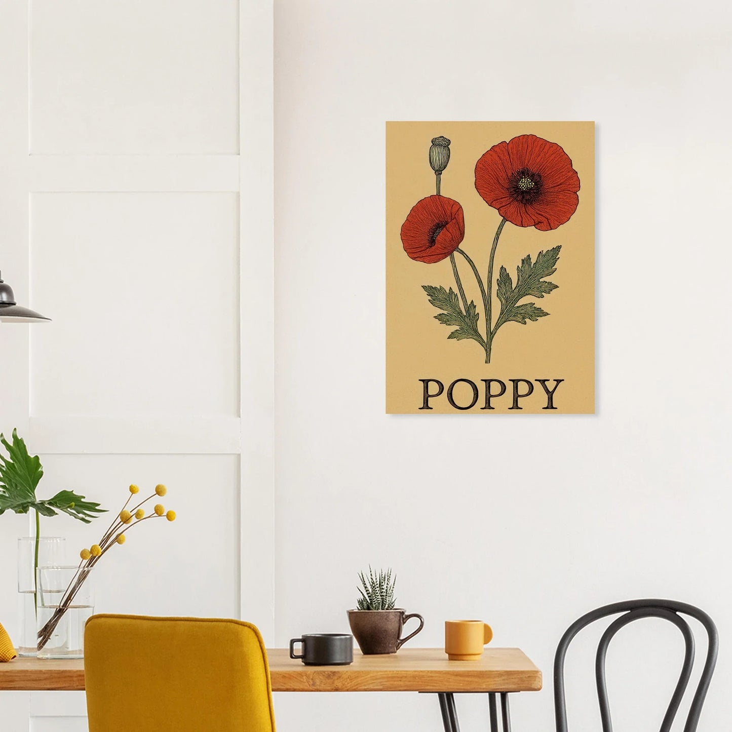 Frukter – Vintage Vallmo Botanisk Konsttryck på Premium Halvblankt Papper, i valfri storlek
