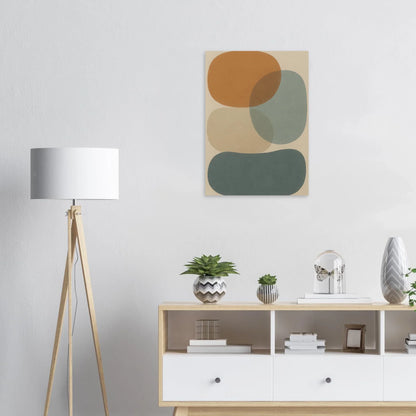 Abstrakt / Minimalistisk Jordnära Formkonst — Premium Halvblank Poster i Flera Storlekar