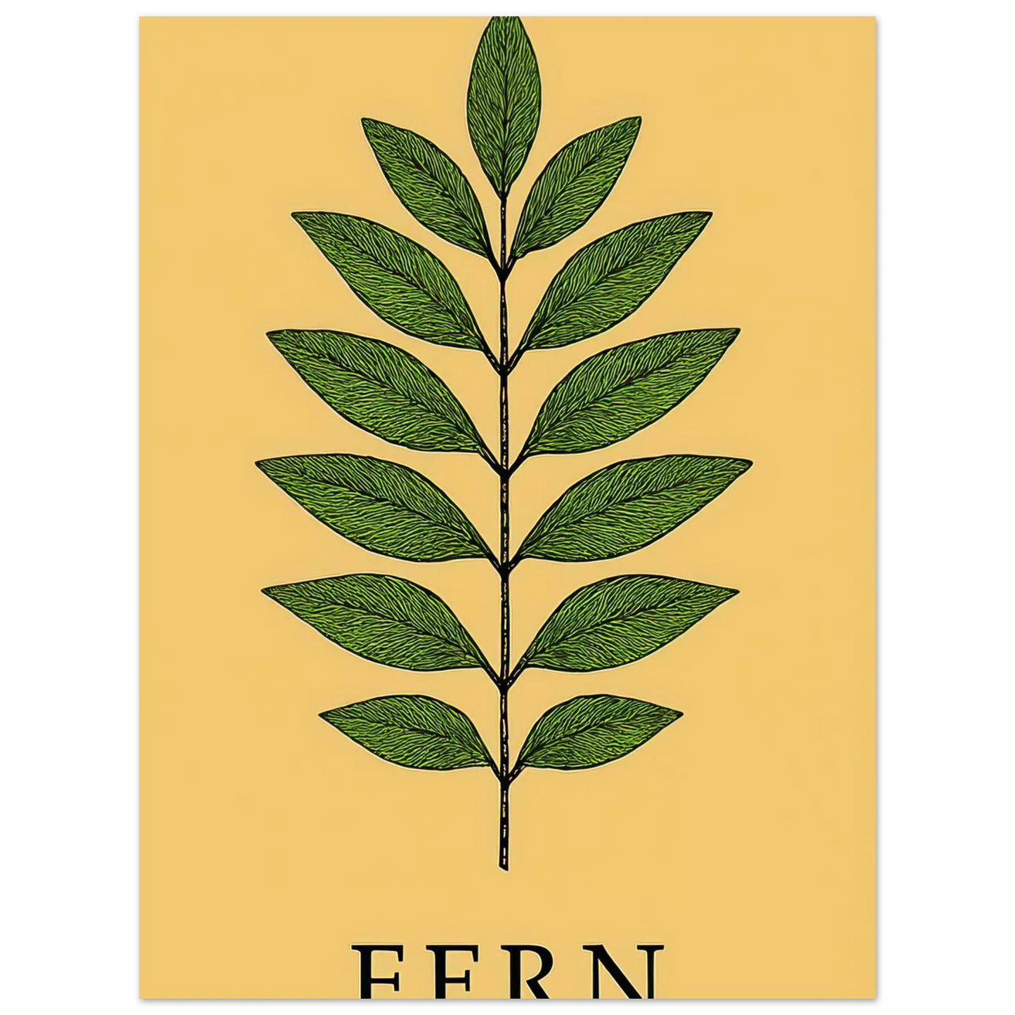 Frukter Botanisk Grönska Konsttryck – Elegant Halvblank Poster i Flera Storlekar
