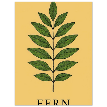 Frukter Botanisk Grönska Konsttryck – Elegant Halvblank Poster i Flera Storlekar
