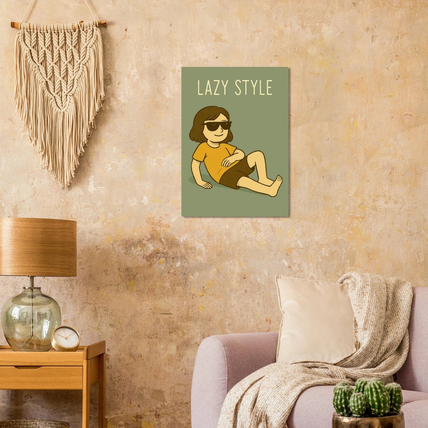 Lazy Style Chilling Vibe Poster – Unique Wall Art in Various Sizes
