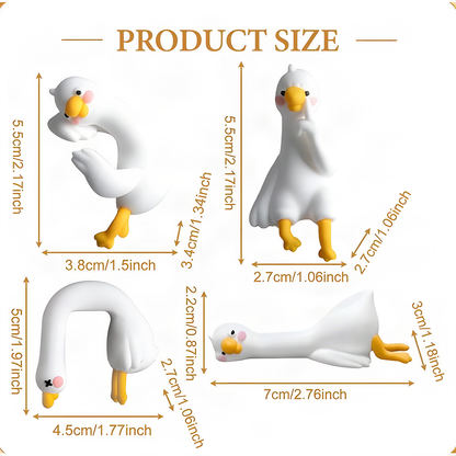 Resting Duck Monitor Figurines