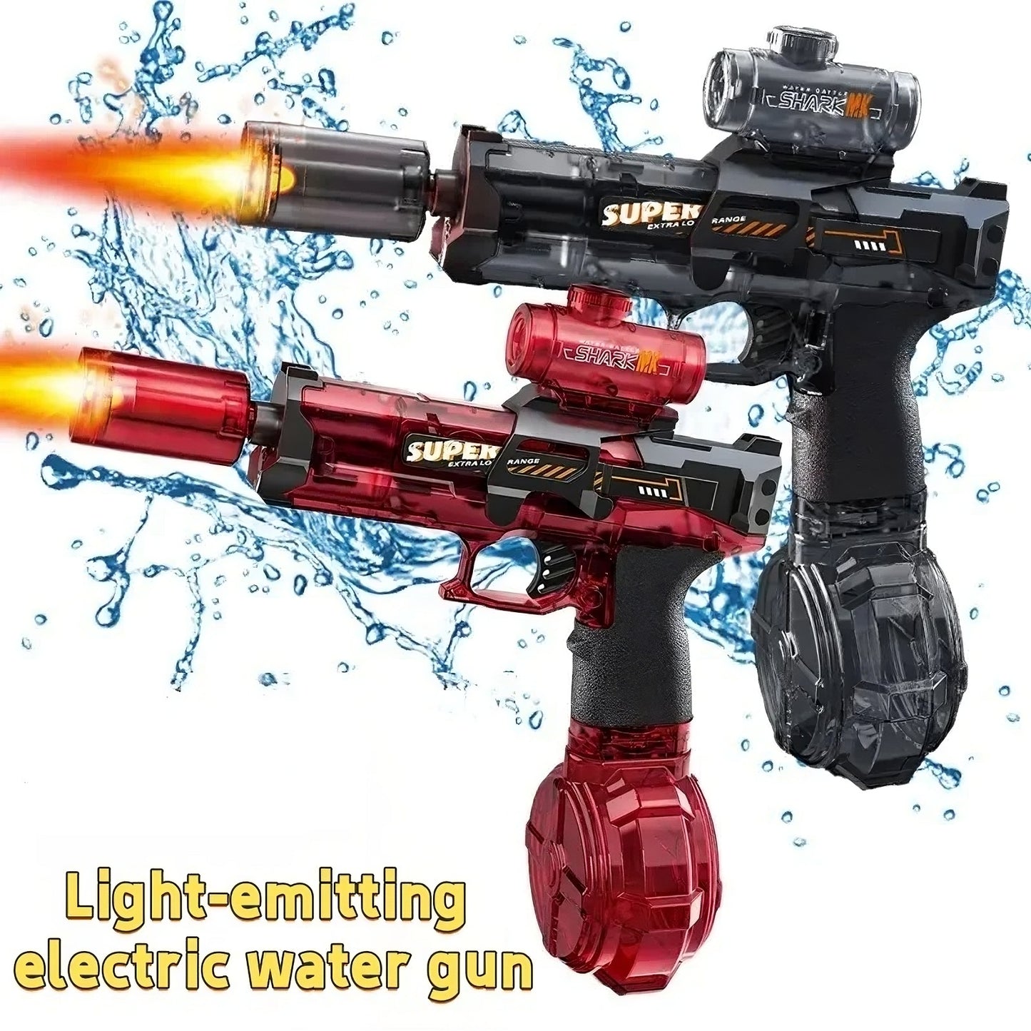Glödande LED-vattenpistol