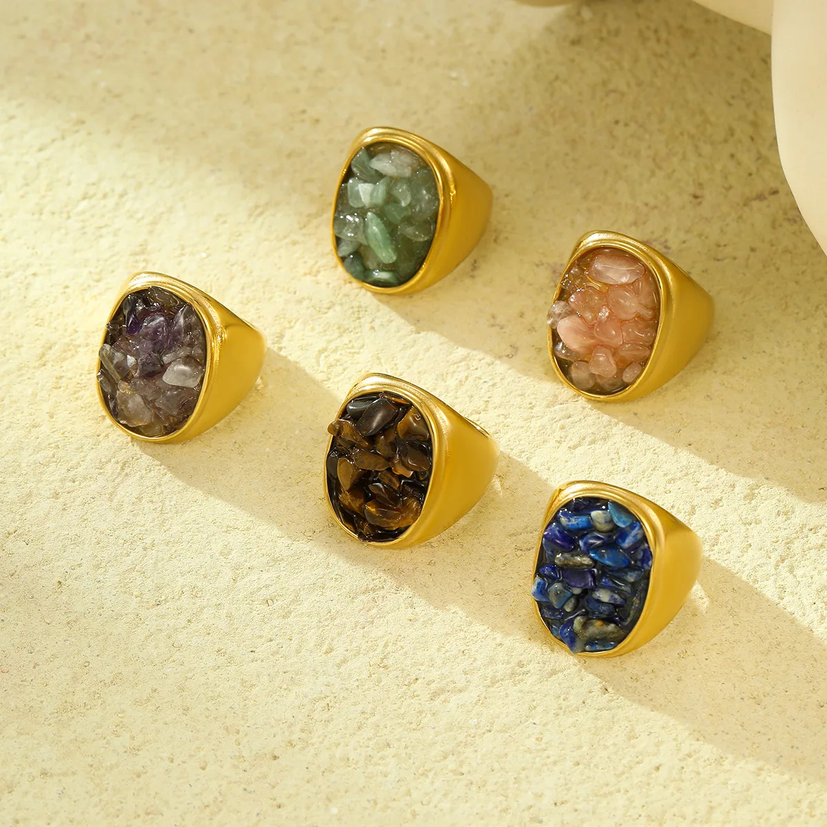 Natural Stone Statement Ring