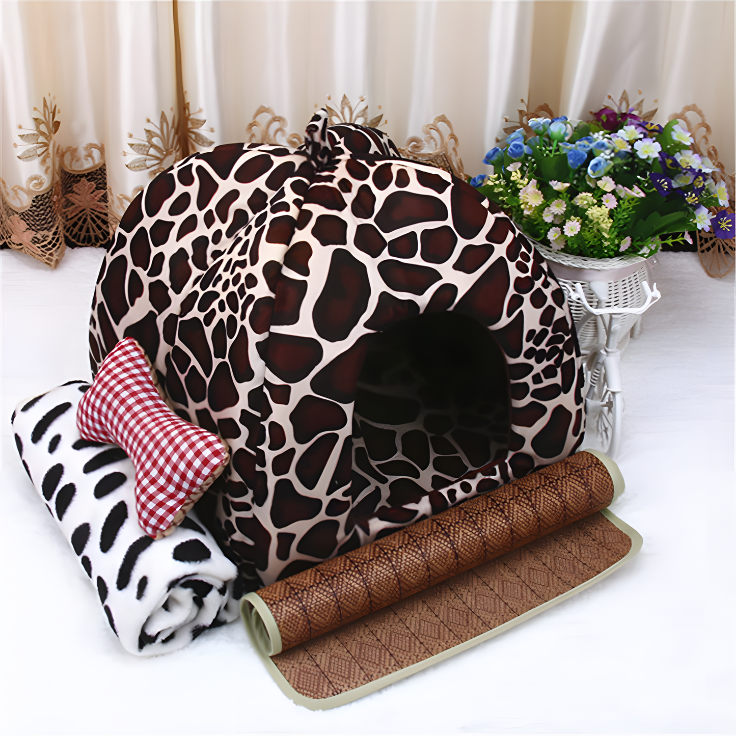 Strawberry Pet Cave Bed