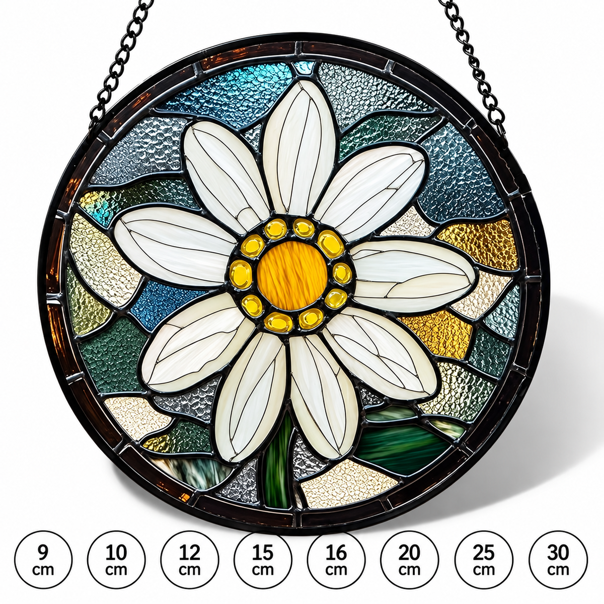 Flower Stained-Glass-Style Suncatcher