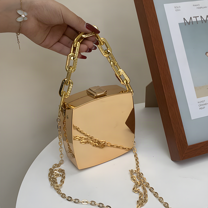 Mirrored Chain Box Bag