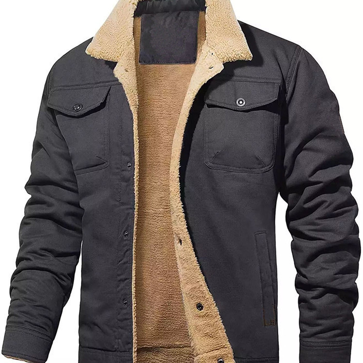 Men's Sherpa-Lined Utility Jacket