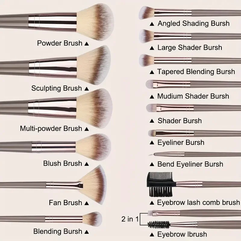 Makeupbørstesæt