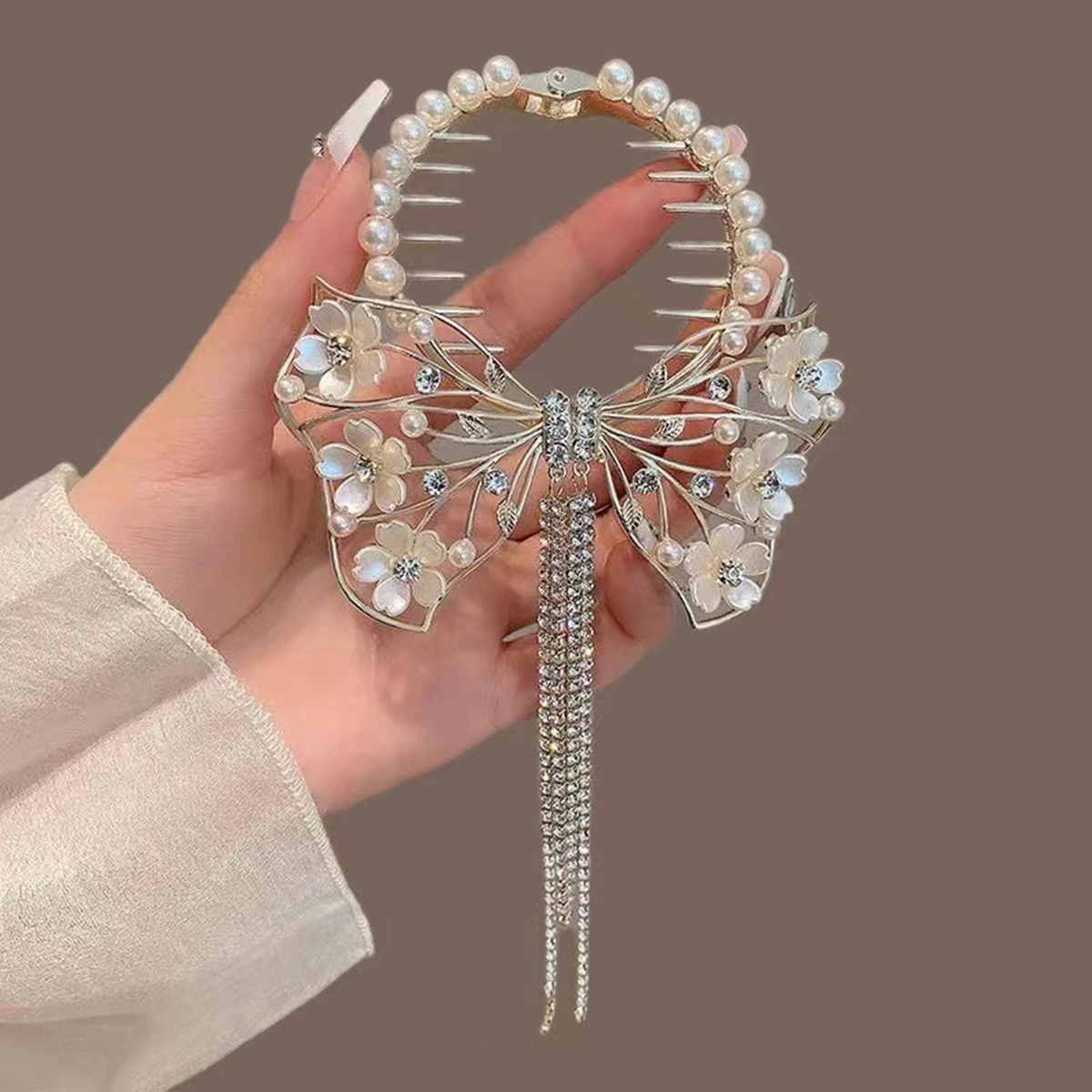 Decorative Hinged Ponytail Hair Clips